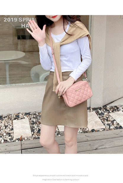 Tassel Small Messenger Bag For Women 2023 Trend Lingge Embroidery Camera Female Shoulder Bag Fashion Chain Ladies Crossbody Bags