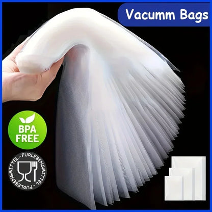 50PCS Net Pattern Vacuum Bag Food Bag Household Fresh-Keeping Bag Cooked Food Packaging Bag