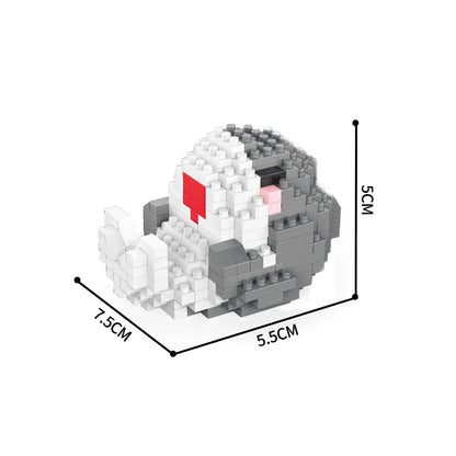 Micro Mini Brick Shark Figurine Doll Building Kit Underwater Ocean Theme DIY Educational Toy Birthday Children's Holiday Gifts