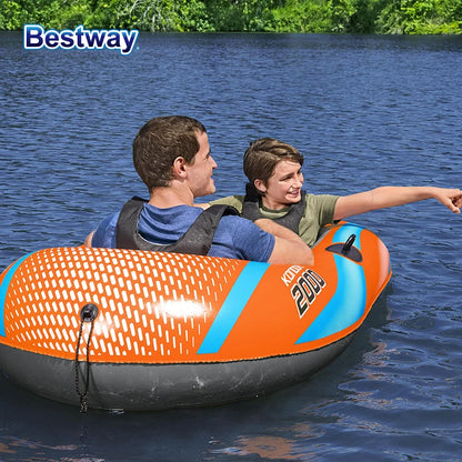 Bestway 61136/61140/61142/61146 1-3 Person Heavy Duty Inflatable Kayak - Long Lasting PVC Rafting Adventure Boat for Thrilling
