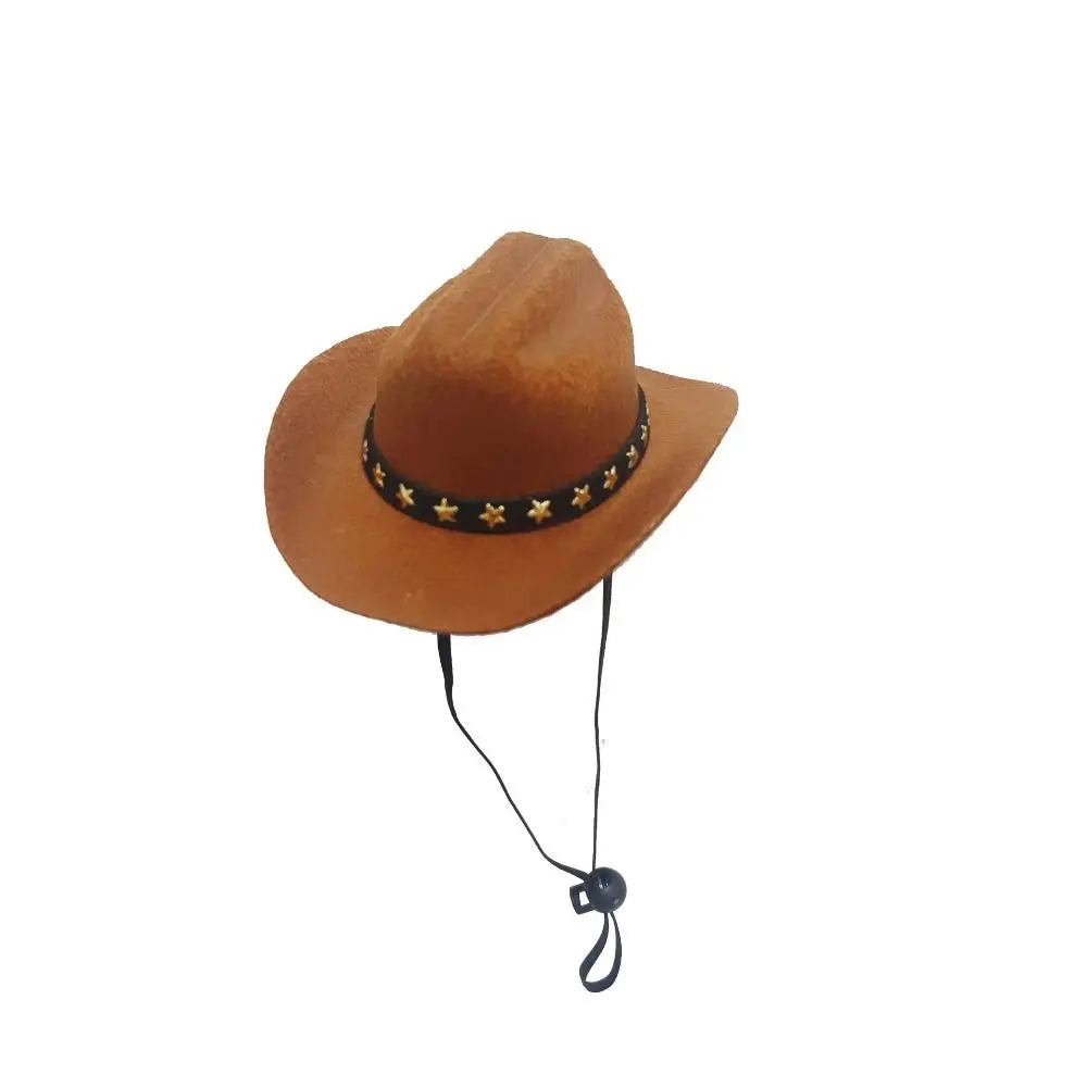 British Pet Cat Dog Hat Star Cowboy Hat Pet Supplies Adjustable Dog Costume Top Hat Headwear Dogs Caps Pet Sun Hats for Cats