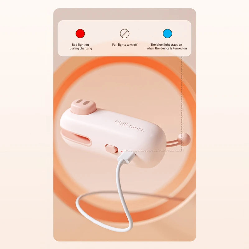 Mini Heat Sealer 2 in 1 Rechargeable HandheldBag Sealer With Cutter Magnet Bag Resealer Machine for Plastic Bags Snack Bags