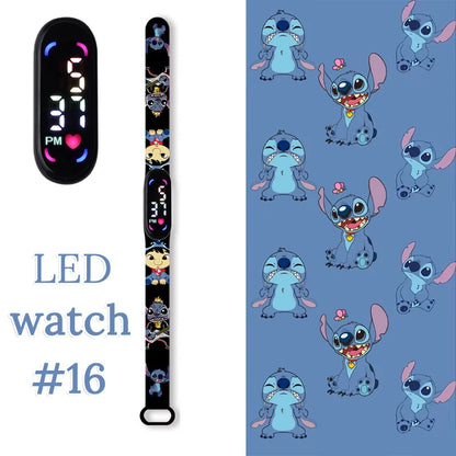 Fashion Stitch Children Watches Girls Waterproof Sport Wristband Women Bracelet  Kids LED Watch Touch Digital Clock