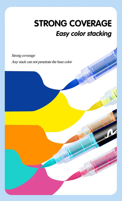 Guangna 360 288 Colors Acrylic Markers Brush Pens Fabric Rock Painting Pen Stone Ceramic Glass Wood Making school Art Supplies