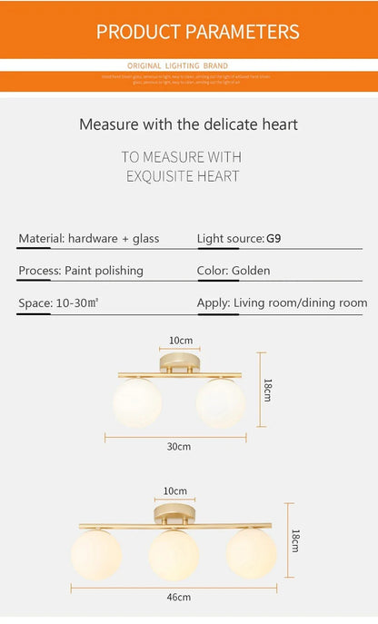 Modern LED Glass Ceiling Lights Full Copper Orb Glass Lamps Aisle Corridor Entry Living Rooms Bedrooms Home Decor Light Fixtures