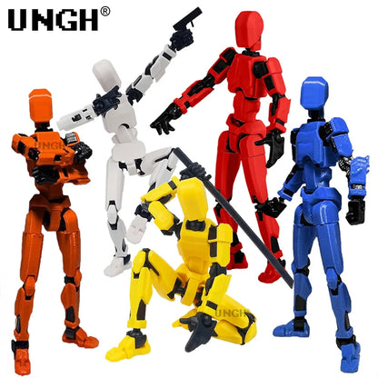 UNGH Multi-Jointed Action Figure Dragon 3D Printed Assembly Movable 13 Body Movable Robot Toys Gifts For Children