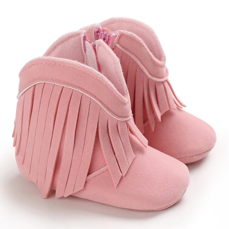Fashionable Tassel Baby Boots Autumn Winter Casual Comfortable Shoes for Boys And Girls 0-18 Months Walking Shoes