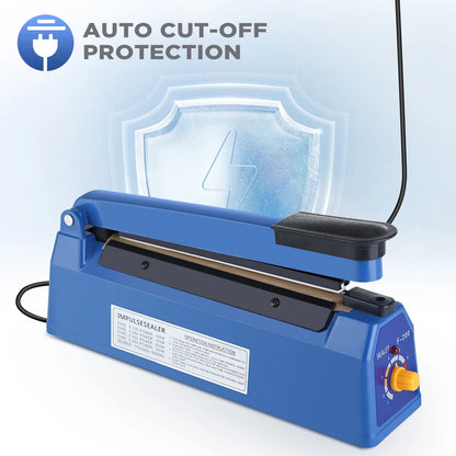 280/200mm 110/220V Heat Seal Machine Household Impulse Vacuum & Power Suction Food Meat Plastic Bag Sealer Kitchen Fruit Storage