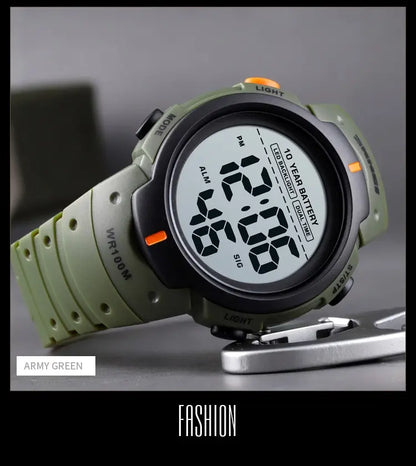 Skmei Led Light Display Chrono Digital Sport Watches Mens 10bar Top Waterproof Wristwatch 10 Year Battery Life Alarm Date Clock