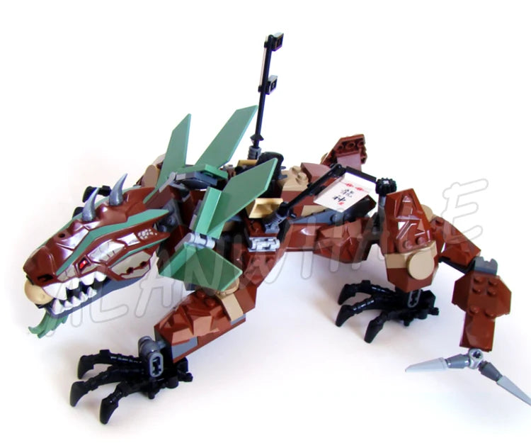 227pcs Shinobi 2011 Season Earth Dragon Defense Smashing Tail Armored Wings 2509 Building Blocks Toys Compatible With Model