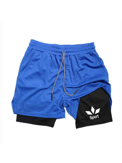 Leisure sportswear fitness double-layer shorts 2026 summer sports shorts 2-in-1 gym running