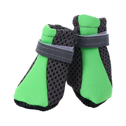 Safe Anti-slip with Reflective Stripe Hot Pavement Mesh for Poodle Yorkshire Pet Supplies Dog Shoes Pet Rain Boots Dog Boots