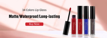 QIBEST Matte Liquid Lipstick Waterproof Long Lasting Lip Gloss Velvet Mate Nude Red Tint Tube Lipsticks Lipgloss Makeup Cosmetic