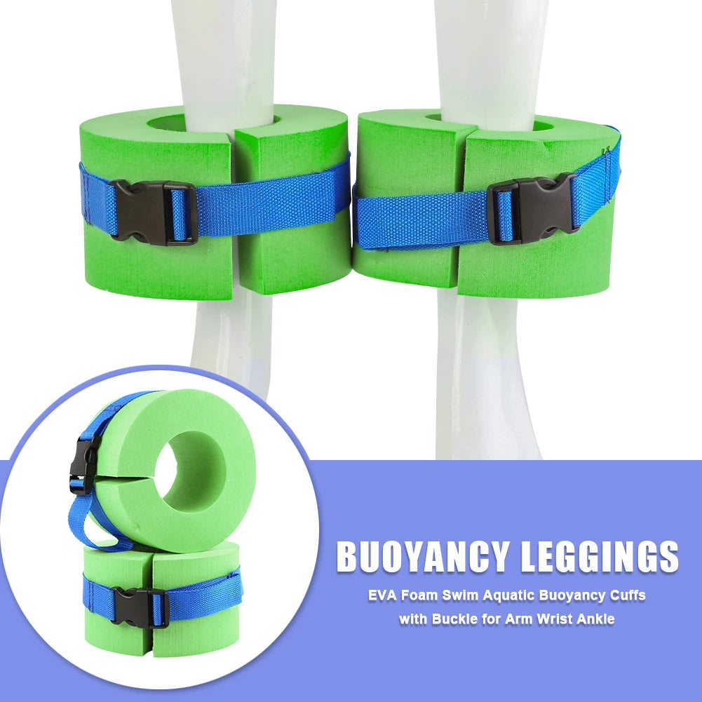 2pcs Swimming Weights Aquatic Cuffs Water Aerobics Float Ring Fitness Exercise Set Workout Ankles Arms Belts Pool Accessories