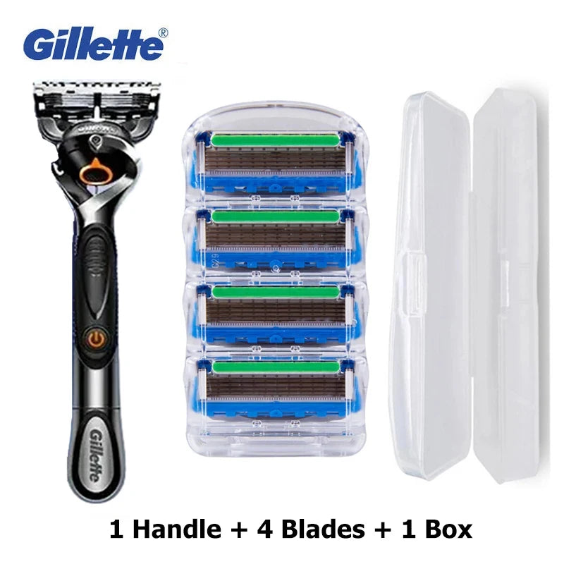 Gillette Fusion PROGLIDE Power Razor Safety Shaver 5 Layers Blades Replacement Refills for Men Beard Hair Removal Face Cleaning