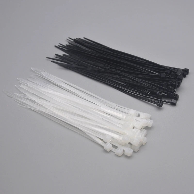 100pcs nylon plastic zip ties, cold resistant drawstring bags Cable Ties small
