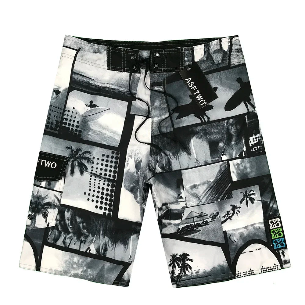 Plus Size Men's Swimming Shorts Board Shorts Bermuda Surfing Swim Shorts Dry Fit Boardshorts Swimwear Trunks Running Beach Pants