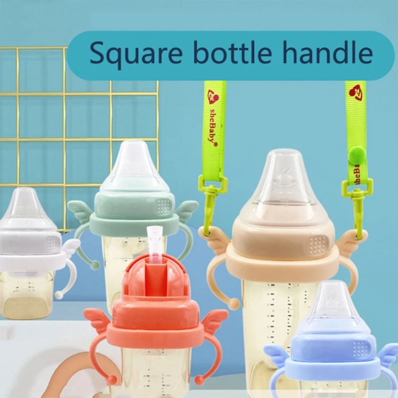 BPA Free Classic Newborn Bottle Grip Handle Compatible Silicone Handles for Hegen Bottle Size Baby Feeding Bottle Accessories