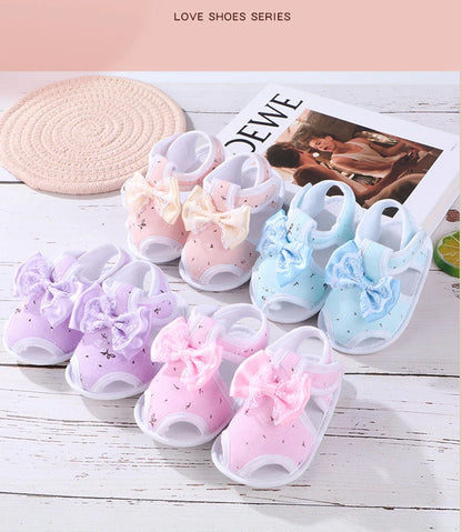 New Children Summer Clogs 0-18M Flower Newborn Infant Baby Girl Princess Bowknot Sandals Toddler Soft Crib Walkers Casual Shoes