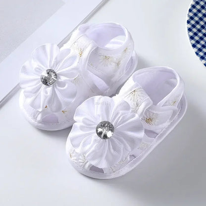 New Children Summer Clogs 0-18M Flower Newborn Infant Baby Girl Princess Bowknot Sandals Toddler Soft Crib Walkers Casual Shoes