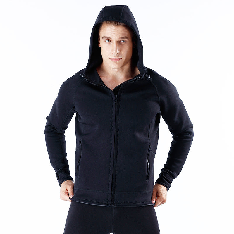 Unisex 2MM Neoprene Long Sleeves Jacket Hooded Cold and Waterproof Warm Top Windbreaker for Men and Women