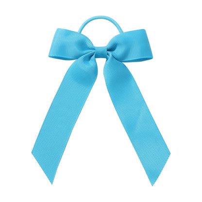 1PC Solid Color Ribbon Pigtail Hair Bows Elastic Hair Bands Holders Ties Hair Accessories for Baby Girls Infants Toddler