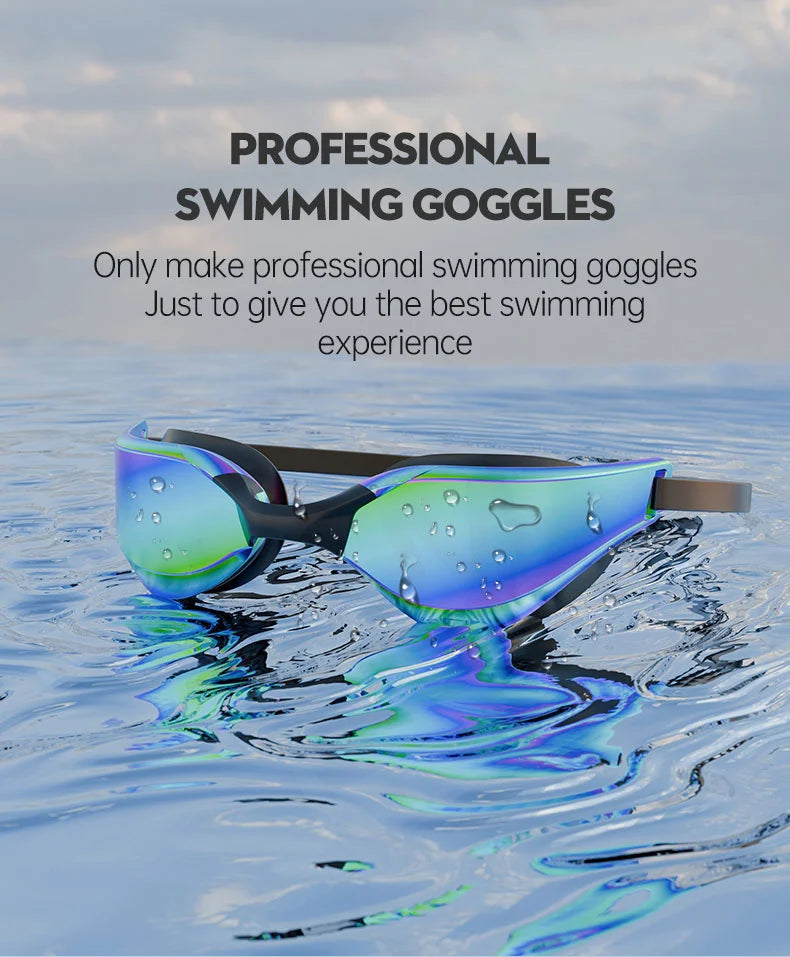 JSJM New Professional Swimming Goggles for Adults HD Anti-Fog Waterproof Silicone Swim Cap + Swim Glasses for Men & Women Gifts