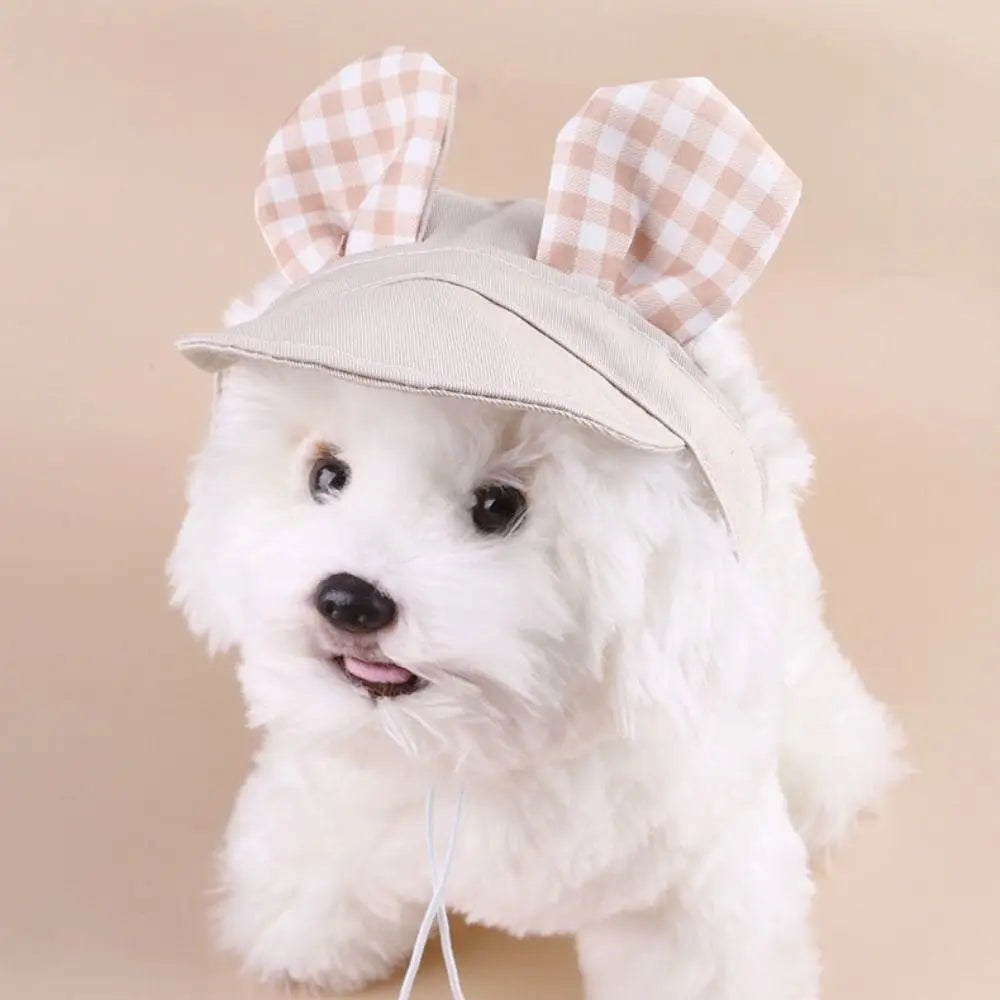 Pet Supplies With Ear Dog Sunscreen Hat Cute Colorful Dog Fisherman Hat Adjustable Pet Baseball Cap Small and Medium Dogs