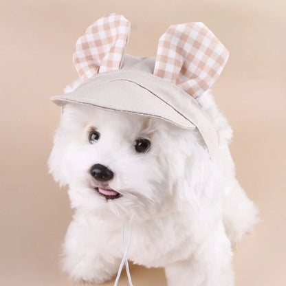 Pet Supplies With Ear Dog Sunscreen Hat Cute Colorful Dog Fisherman Hat Adjustable Pet Baseball Cap Small and Medium Dogs