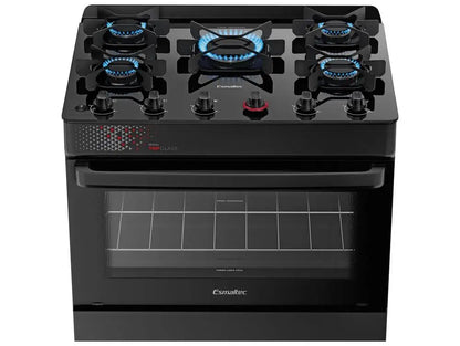Esmaltec 5-Ball Stove Black Esmaltec Glass Table Ideal Top Glass - Bivolt