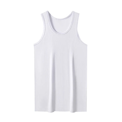 1/3 Piece Men's Wide-shouldered Cotton Vest Youth Sports Fitness Basketball Football Breathable Sweat-absorbent Joker Slim Top