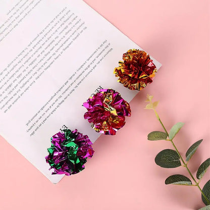 1/5/10pcs 5.5cm Ringing Paper Ball Pet Cat Toys Interactive Pet Products Cat And Dog Interactive Ball Toy Household Pet Supplies