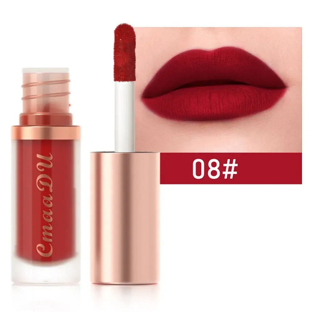 CmaaDu 12Color Long-Lasting Lip Sense Color Makeup Waterproof  Lipsticks Matte Velvet Lip Gloss