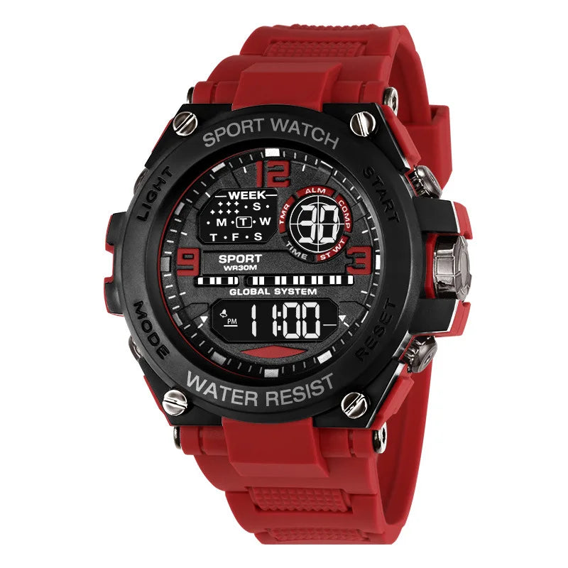 MAYZHISU Sports Electronic Watch for Man Student Teens Outdoor Waterproof Men's Sports Watches LED Digital Clock