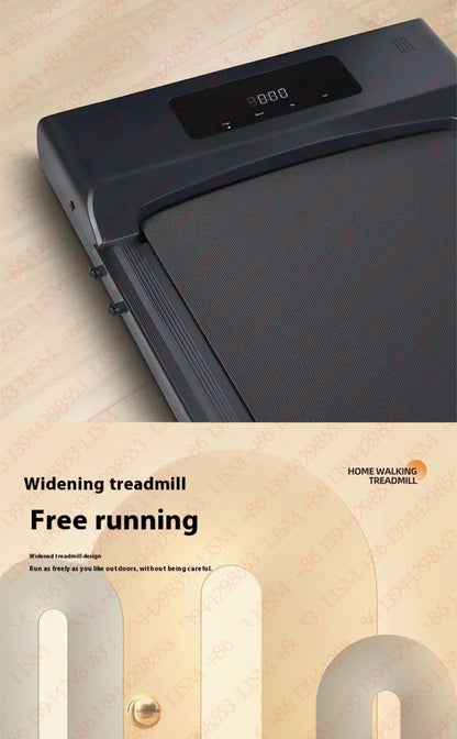 Household Flat Treadmill Indoor Mini Folding Silent Electric Shock-absorbed Flat Treadmill Simple Walking Pad Fitness Equipment