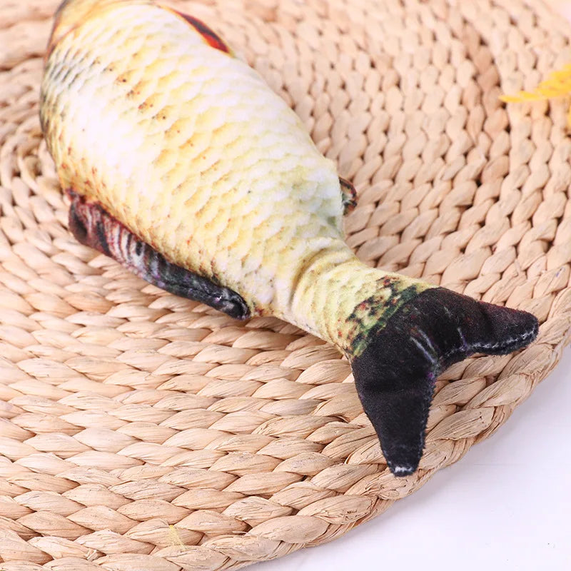 Cat Toy Training Entertainment Fish Plush Stuffed Pillow Simulation Fish Cat Toys Fish Interactive Pet Chew Toy Pet Supplies