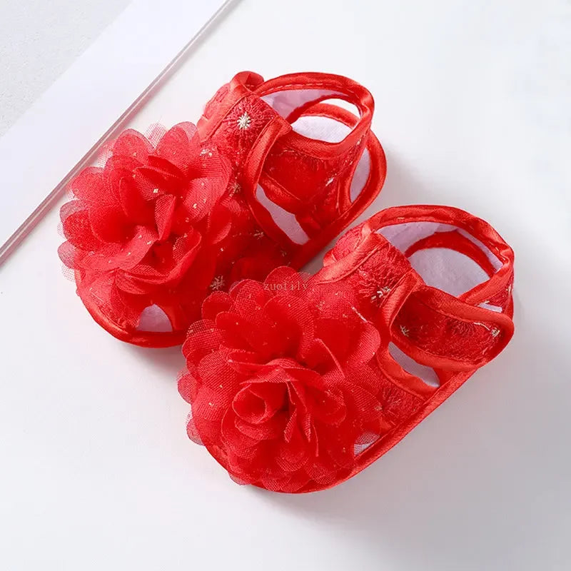 New Children Summer Clogs 0-18M Flower Newborn Infant Baby Girl Princess Bowknot Sandals Toddler Soft Crib Walkers Casual Shoes
