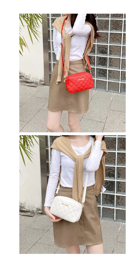 Tassel Small Messenger Bag For Women 2023 Trend Lingge Embroidery Camera Female Shoulder Bag Fashion Chain Ladies Crossbody Bags
