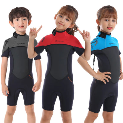 Thermal Shorty Swimsuit Kid Surf Neoprene Wetsuit Children Scuba Diving Suit Freediving Underwater Swimwear Suits Youth Swim Set