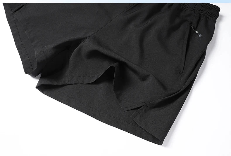 2025 New Summer Men's Beach Shorts Beach New Models Solid Color Fashion Leisure Comfortable Elastic Waist Double Pockets Cool