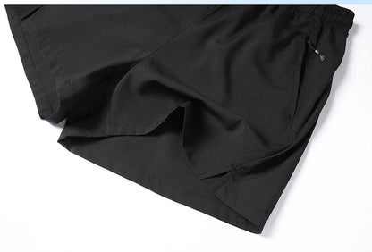 2025 New Summer Men's Beach Shorts Beach New Models Solid Color Fashion Leisure Comfortable Elastic Waist Double Pockets Cool