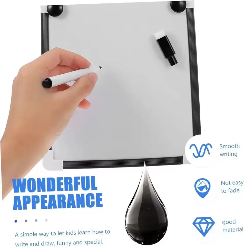 Whiteboard Marker Pen Black Dry Erase Caps 2 in 1 Markers Whiteboard Writing Drawing Pens for School Office Supplies Stationery