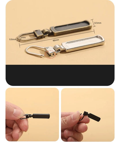 Detachable Zipper Puller Universal Replacement Tab Zippers Head Sliders Repair Kit for Suitcases Bags Clothing DIY Sewing Craft