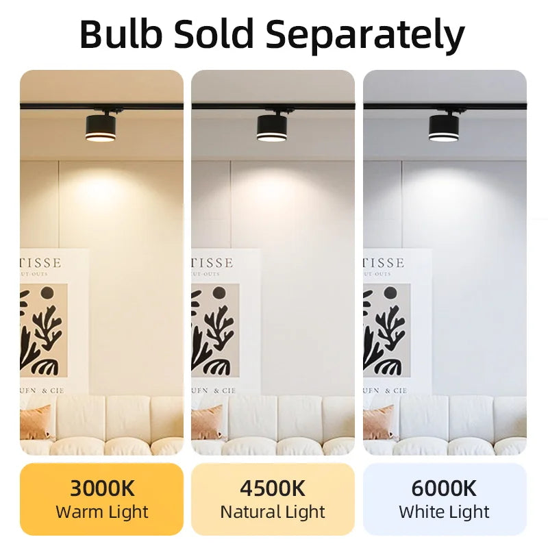 GX53 LED Track Spotlights Replaceable light bulb 110V 220V track Lights for Home Decor Living Room Kitchen Ceiling Lamp Decorate