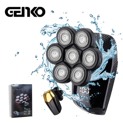 New Shaver For Men 7D Independently 7 Cutter Floating Head Waterproof Electric Razor Rechargeable Multifunction Trimmer For Men