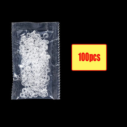 600Pcs New ColorTransparent  Fluorescence Glow Bracelets Making Supplies DIY Rubber Loom Bands Wrist Necklaces Child Party Toys