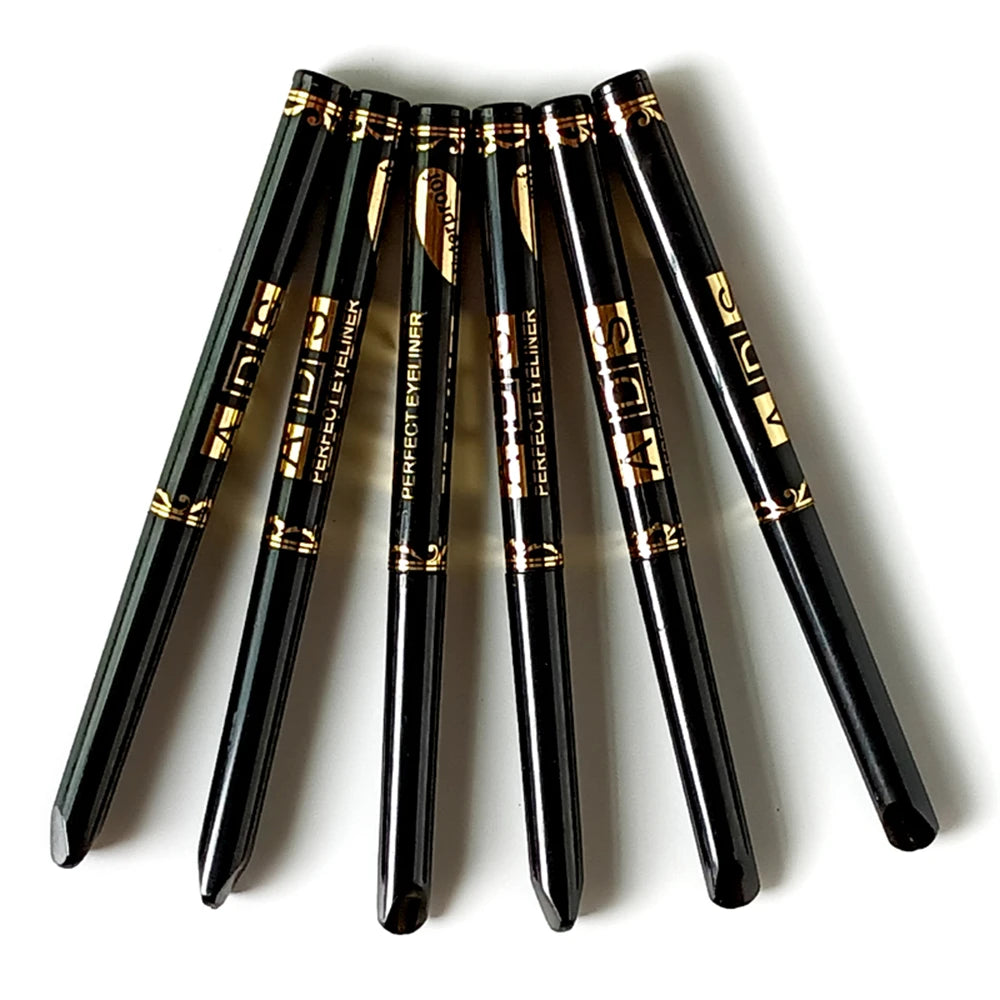 1Pc Black Coffee Waterproof Eyeliner Pencil Long Lasting Easy To Wear Eye Liner Gel Matte Quick Drying Eyeliner Pen Eye Makeup