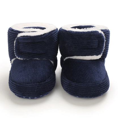 Winter Baby Cotton Shoes Thick Plush Snow Boots Soft Casual Walking Shoes for 0-18 Month Old Comfortable Toddler Footwear