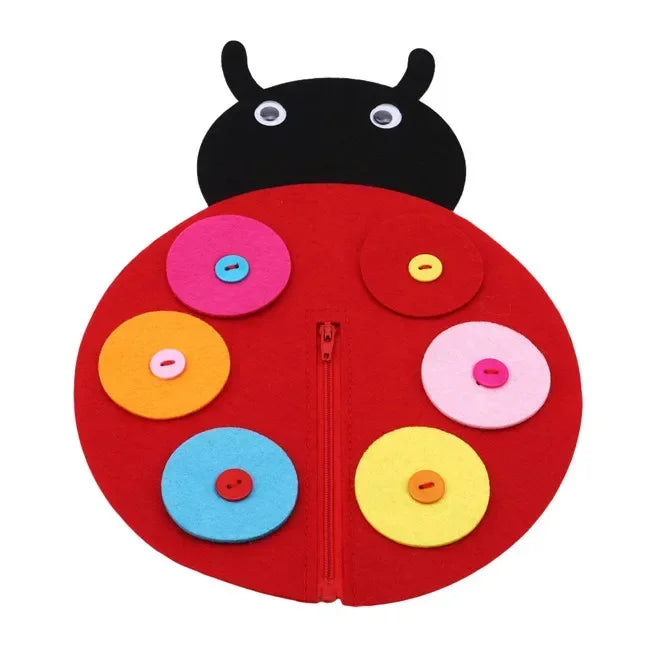 Children's Early Education Toys Animals Theme DIY Fabric Material Package Kids Educational Toy Button Buckle Zipper Teaching Toy
