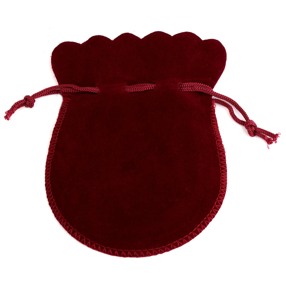Chanfar 10pcs 7x9cm 9x12cm Velvet Bag White Red Black Pink Drawstring Pouch Calabash Shape Gift Packing Bags For Wedding Pouches